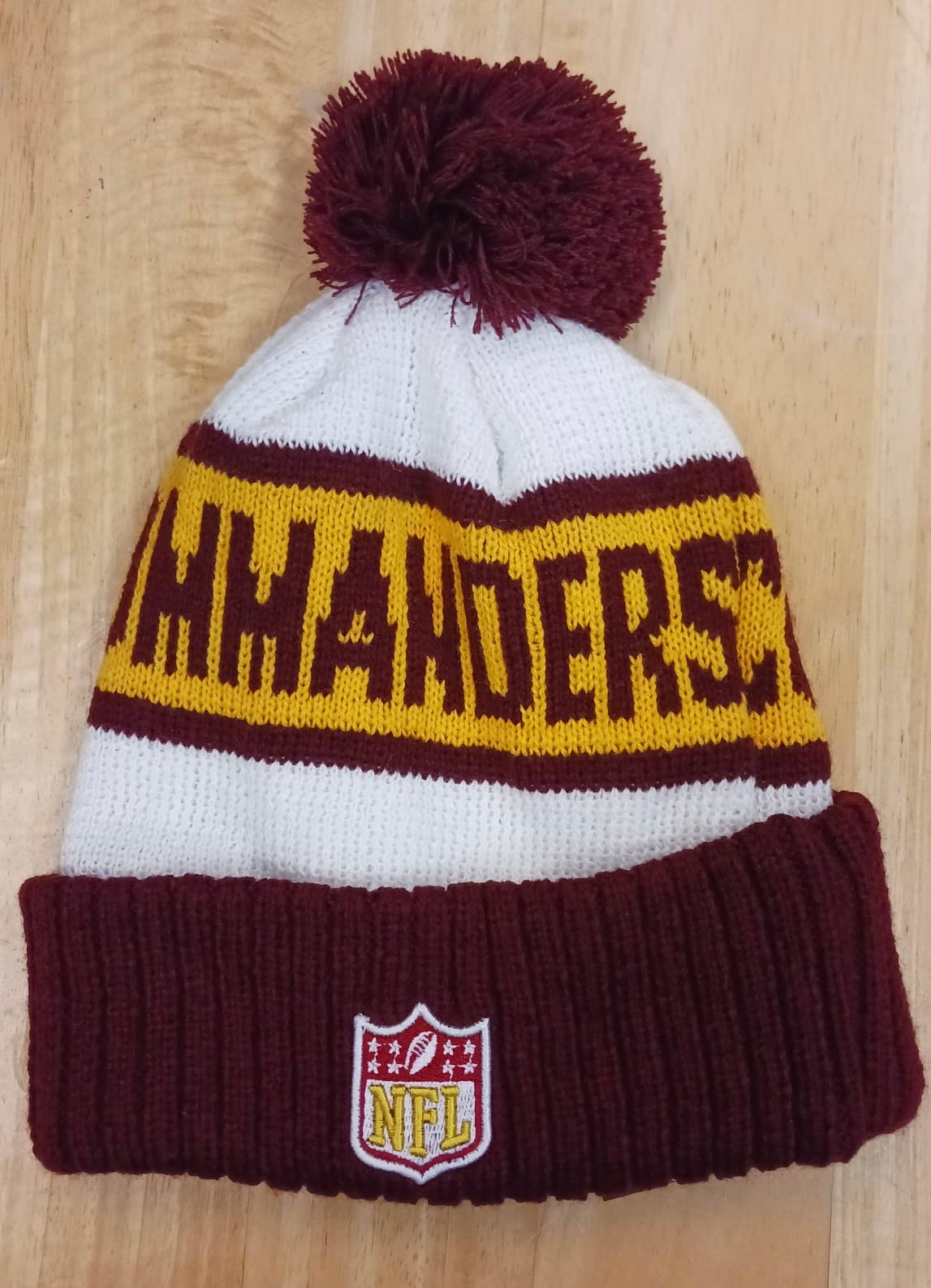 Washington Commanders NFL New Era winter knit Hat with Pom Pom