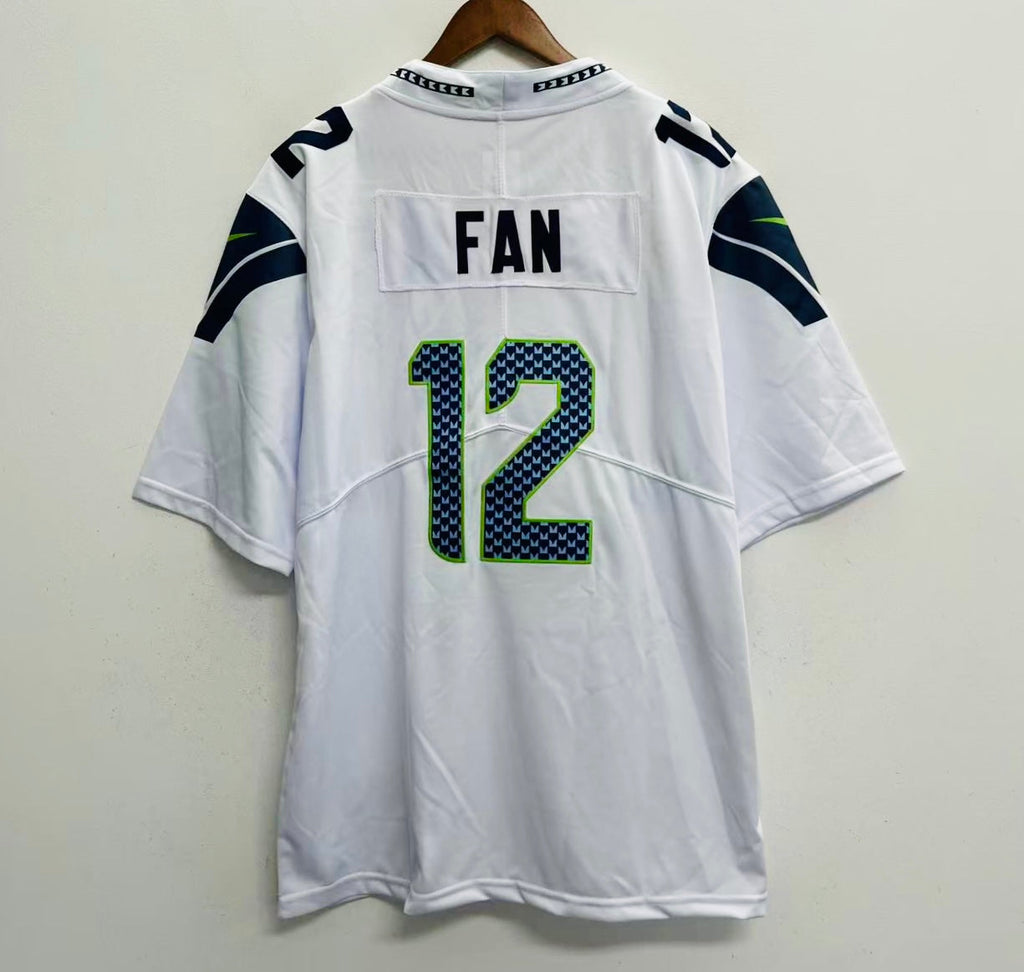 Seattle Seahawks 12 FAN Official NFL Jersey Nike white