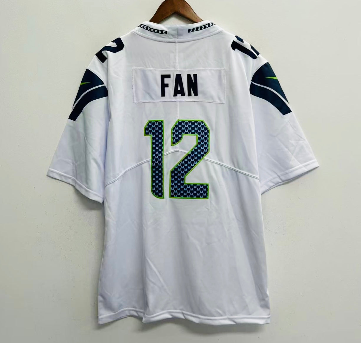 Seattle Seahawks 12 FAN Official NFL Jersey Nike white