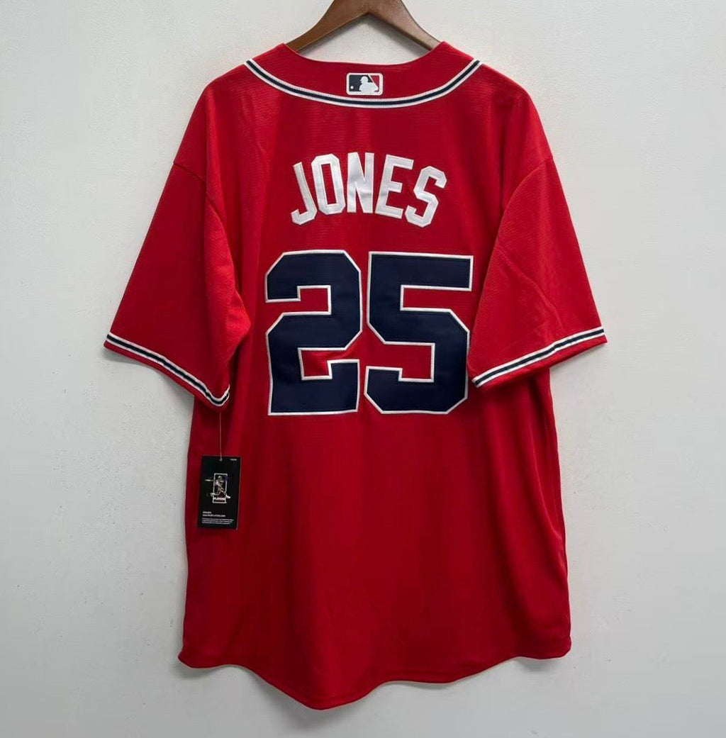 Andruw Jones Atlanta Braves Official MLB Majestic Jersey red