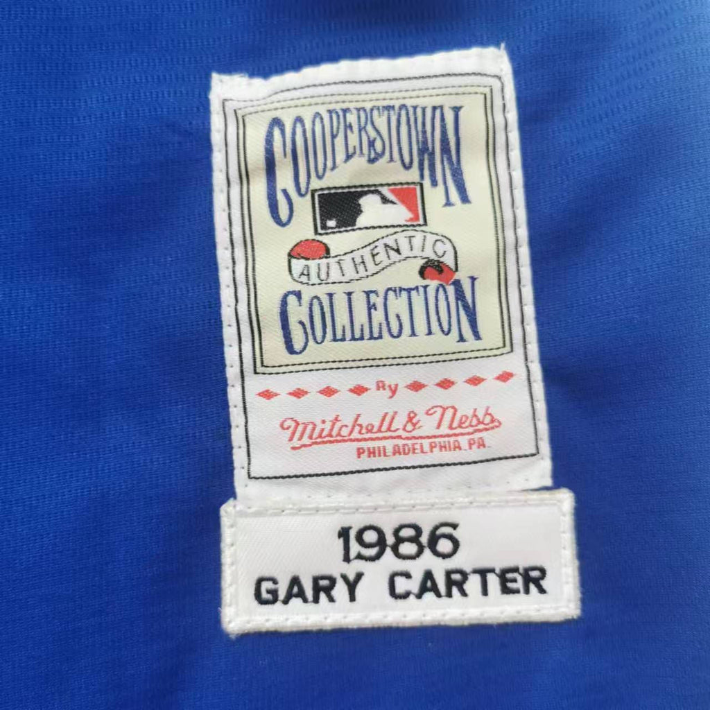 Gary Carter 1986 New York Mets Official MLB Jersey Mitchell & Ness blue