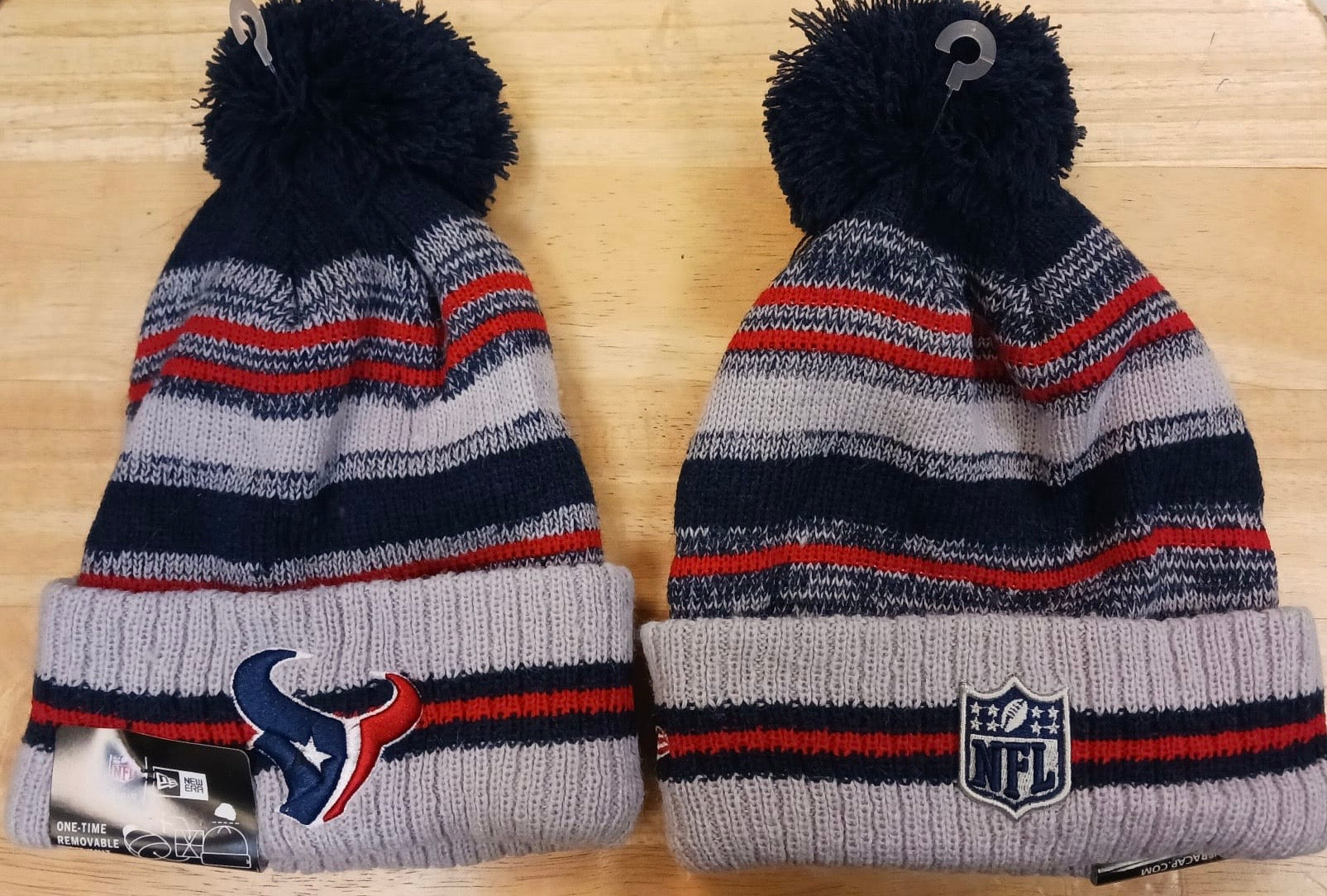 Houston Texans NFL New Era winter Hat with Pom Pom