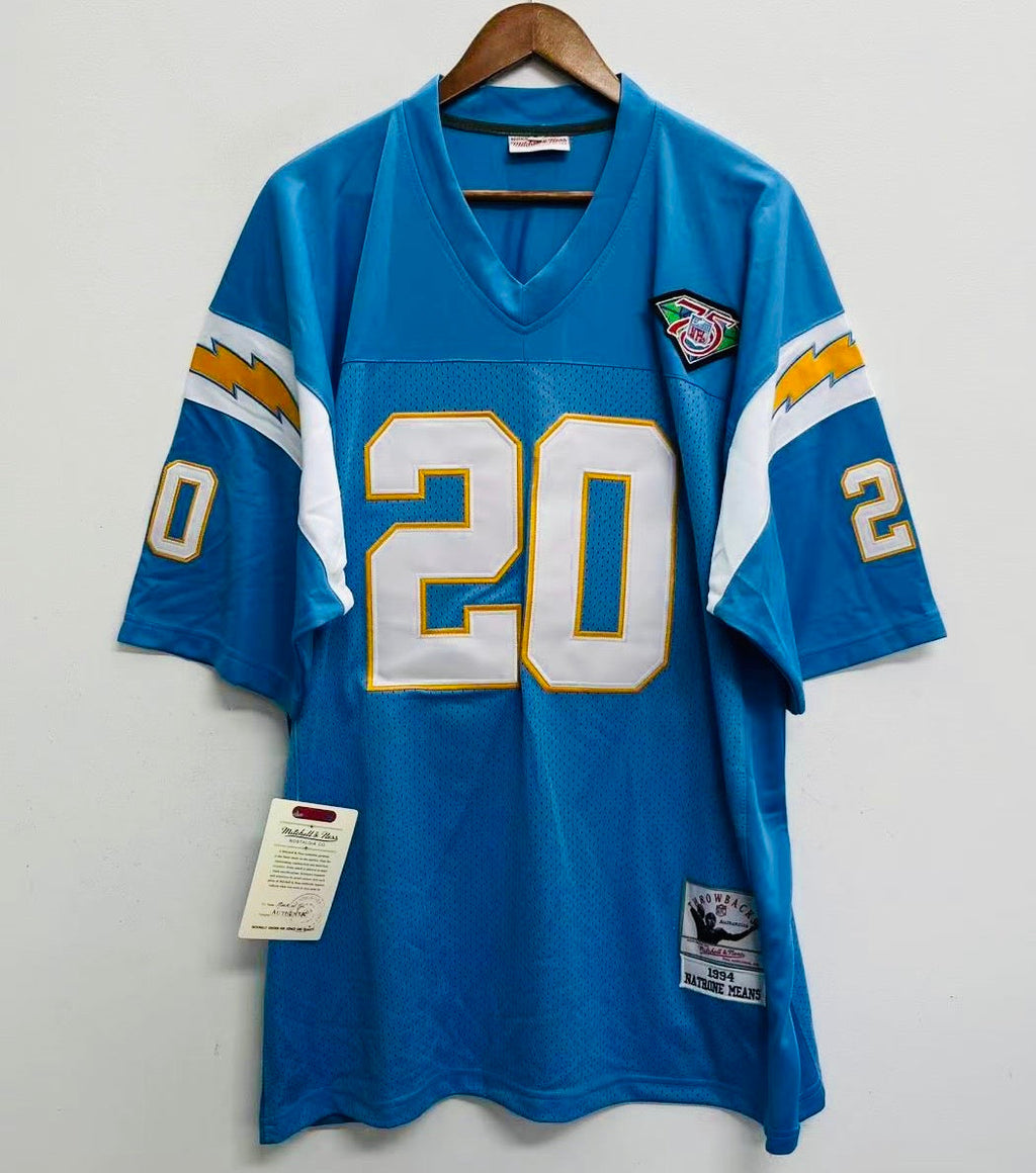 Natrone Means Los Angeles San Diego Chargers Jersey Mitchell & Ness