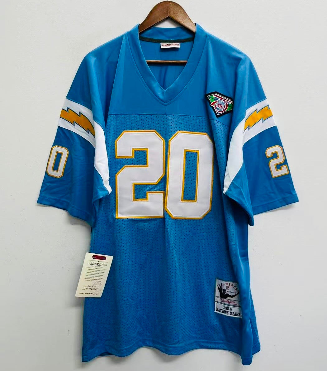 Natrone Means Los Angeles San Diego Chargers Jersey Mitchell & Ness