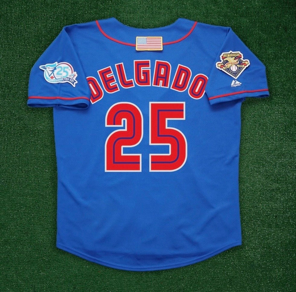 Carlos Delgado YOUTH KIDS Toronto Blue Jays Official MLB  Jersey Majestic blue