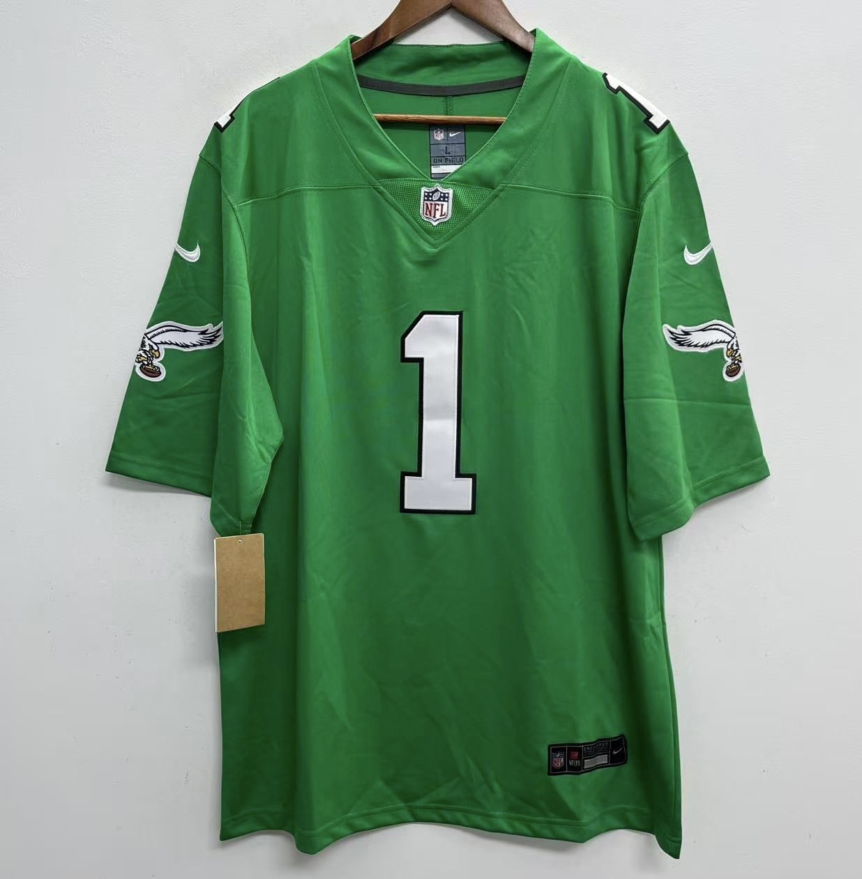 Jalen Hurts Philadelphia Eagles official Nike NFL Jersey Kelly Green