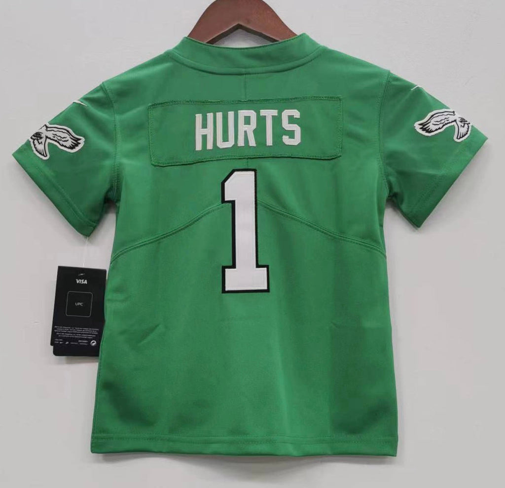 Jalen Hurts Philadelphia Eagles Kelly Green Official MFL Nike Baby Toddler jersey b/t