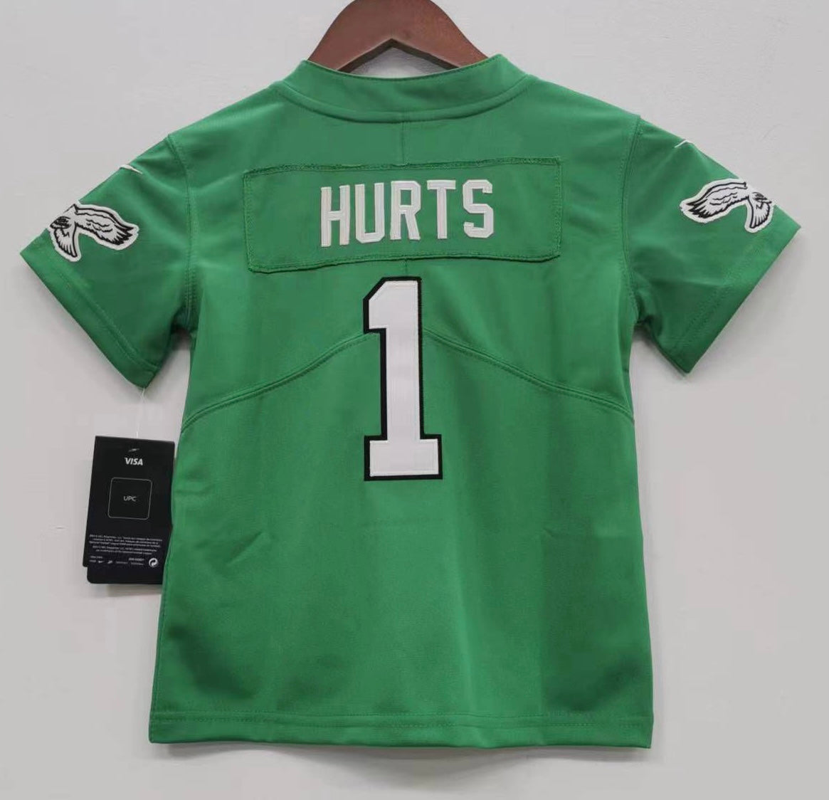 Jalen Hurts Philadelphia Eagles Kelly Green Official MFL Nike Baby Toddler jersey b/t