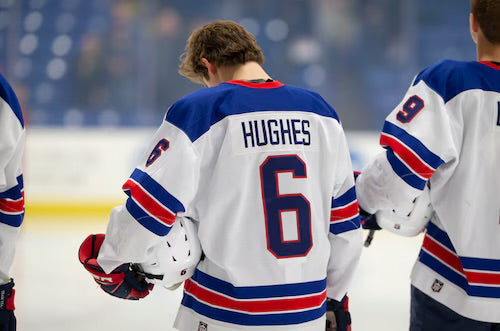 Jack Hughes Team USA Hockey Official Nike Jersey