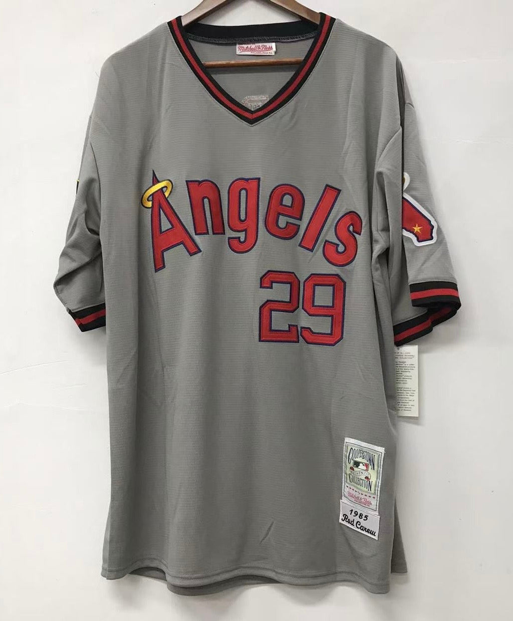Rod Carew California Angels Anaheim Jersey gray Mitchell & Ness
