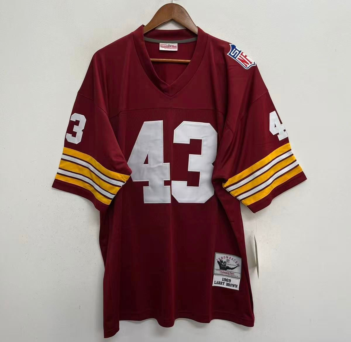 Larry Brown 1969 Washington Redskins Commanders Official NFL Mitchell & Ness Jersey