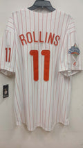 Jimmy Rollins Philadelphia Phillies Jersey 2008 World Series white pinstripes