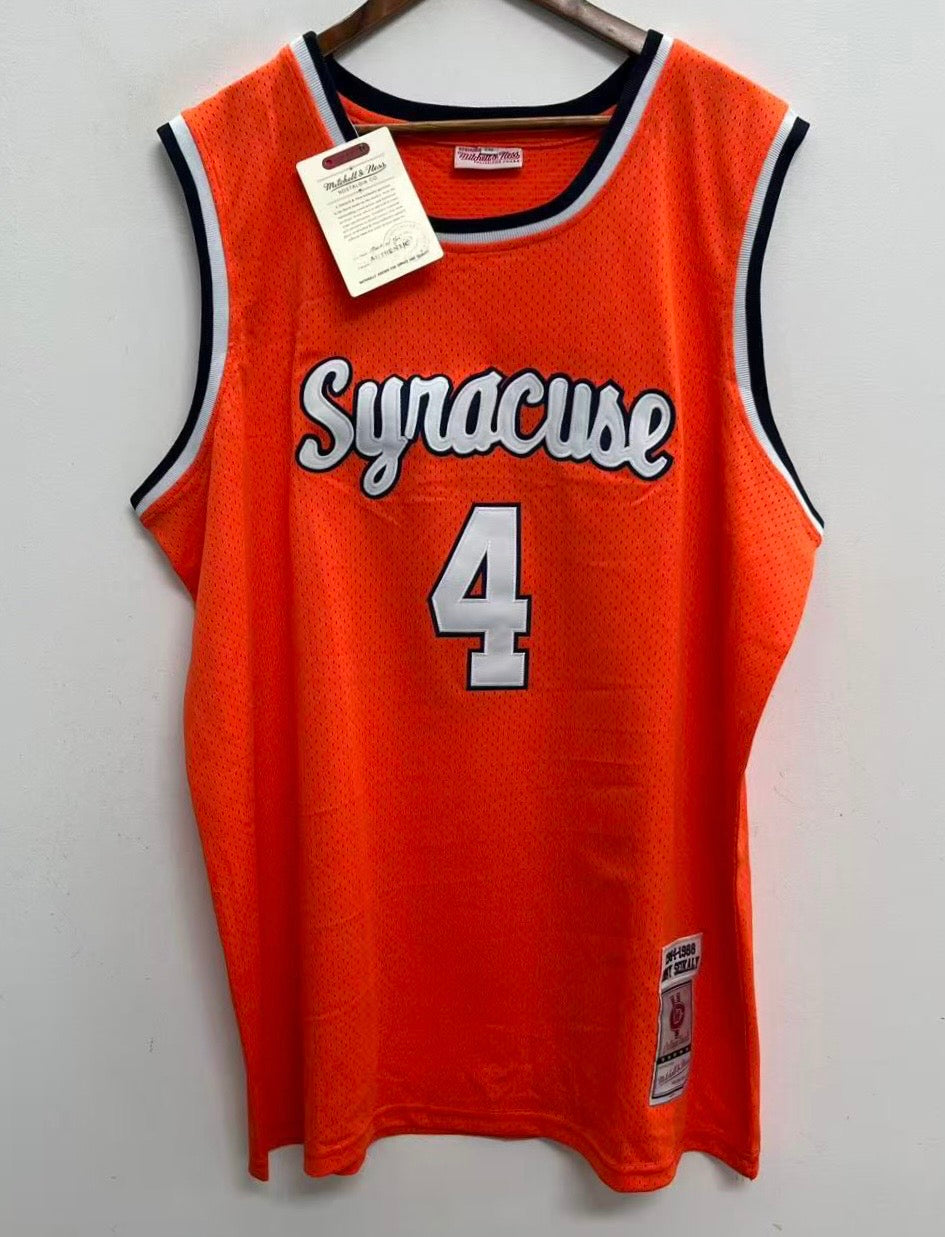 Rony Seikaly Syracuse Orange Official NCAA Mitchell & Ness Jersey