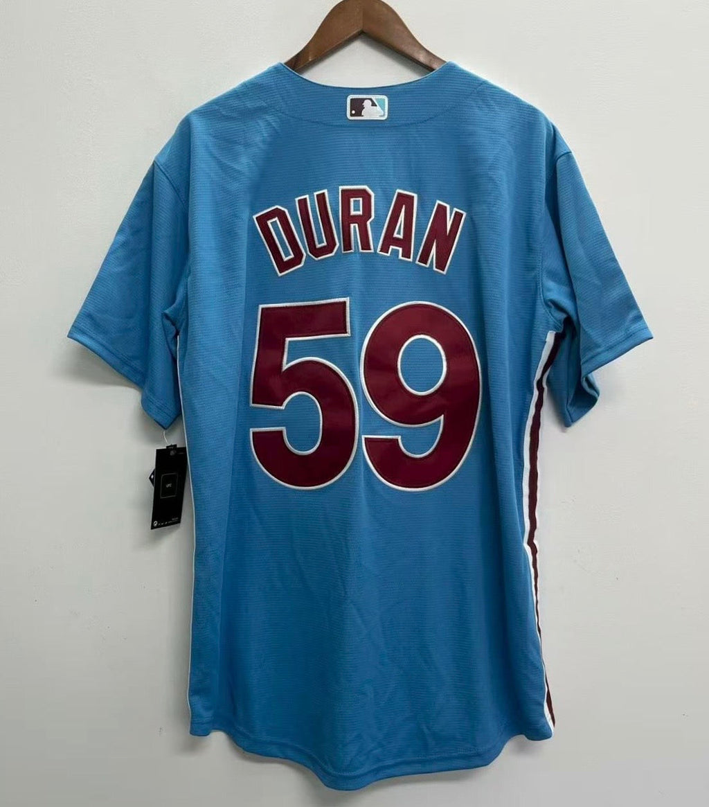 Jhoan Duran Philadelphia Phillies Official MLB Nike retro blue Jersey