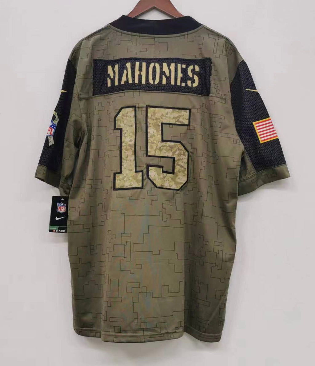Patrick Mahomes Kansas City Chiefs military salute to service Nike Jersey