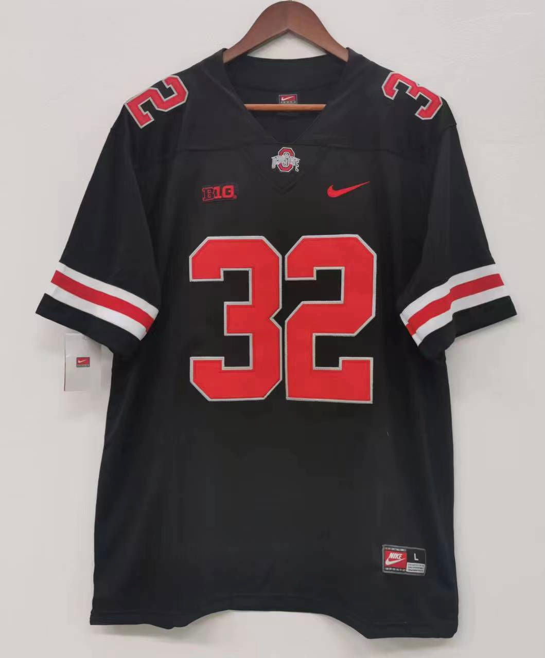 TreVeyon Henderson Ohio State Buckeyes Official NCAA Nike jersey black with red numbers