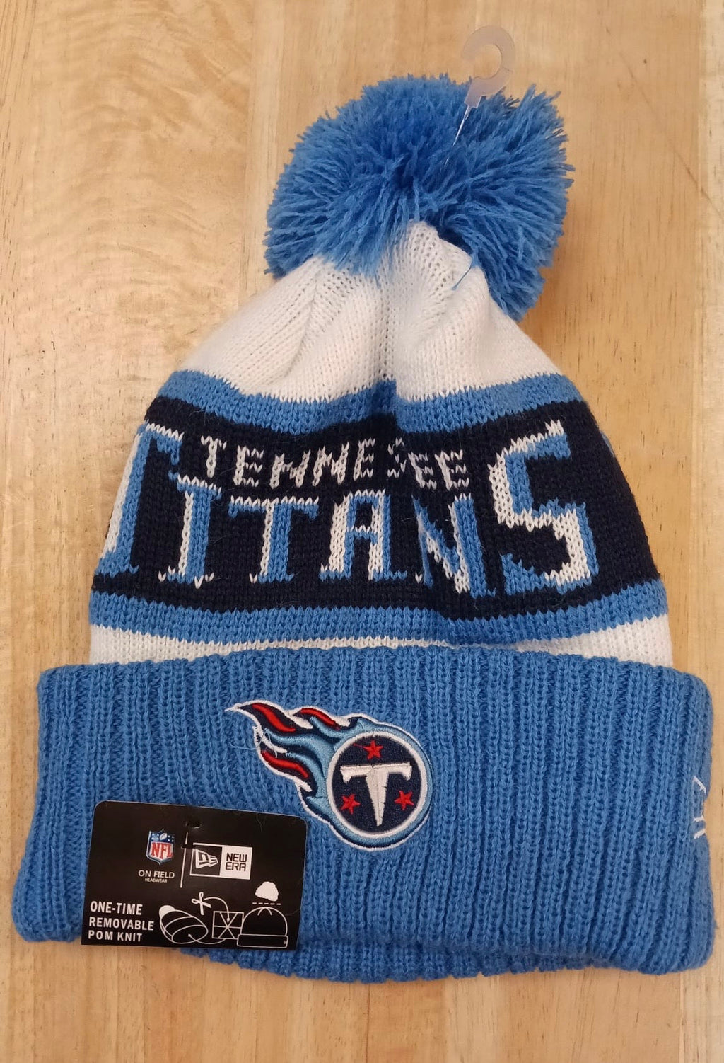 Tennessee Titans Official NFL New Era winter Hat with Pom Pom