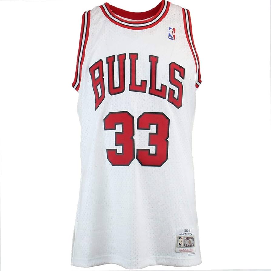 Scottie Pippen Chicago Bulls Official NBA Mitchell & Ness Jersey white