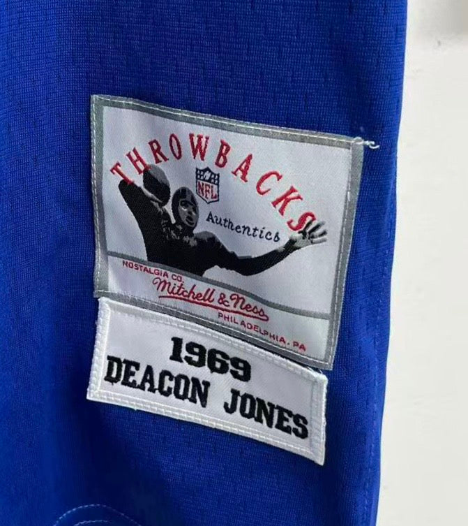 Deacon Jones 1969 Los Angeles Rams NFL Mitchell & Ness Jersey