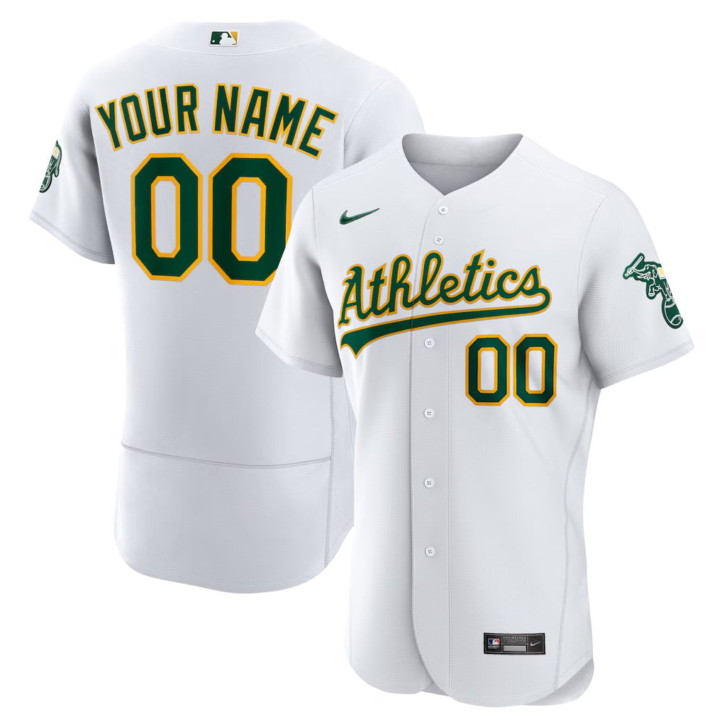 Any Name and Number customized YOUTH KIDS Oakland Athletics A’s Official MLB Nike jersey white