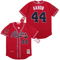 Hank Aaron Atlanta Milwaukee Atlanta Braves Jersey 1974 Mitchell & Ness Red