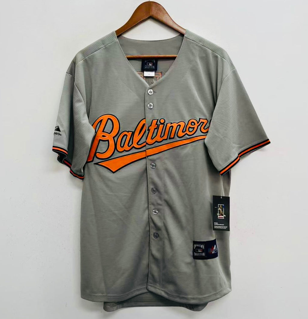 Brian Roberts Baltimore Orioles Official MLB Majestic Jersey gray