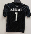 NIKE LIVERPOOL ALLISON BECKER GOALKEEPER JERSEY (ANTHRACITE/BLACK) Soccer Futbol Jersey YOUTH sizes (white letters)