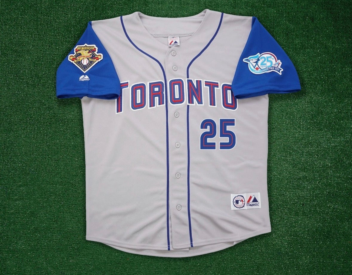 Carlos Delgado YOUTH KIDS Toronto Blue Jays Official MLB  Jersey Majestic gray