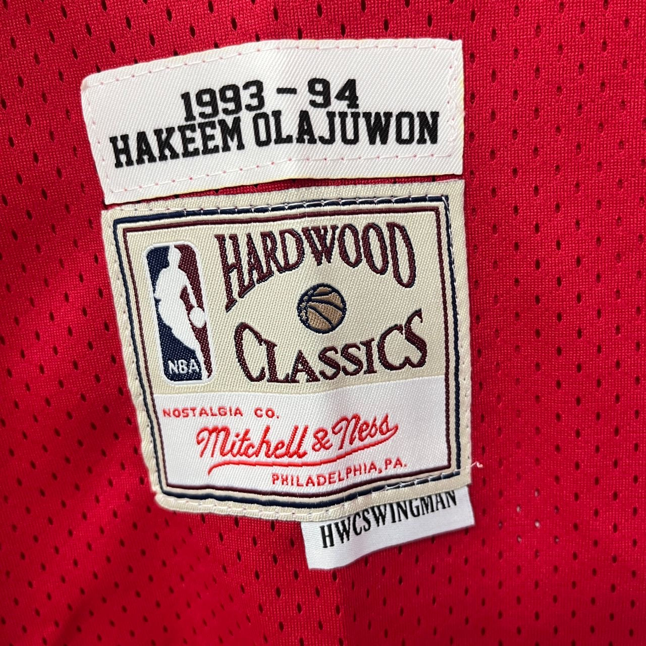 Hakeem Olajuwon Houston Rockets official NBA Jersey Mitchell & Ness