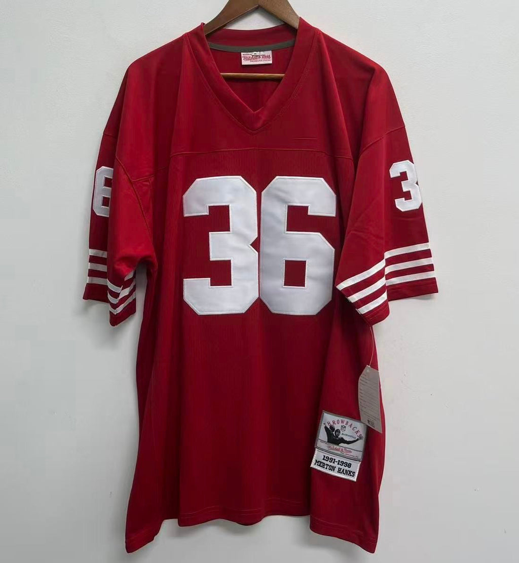 Merton Hanks San Francisco 49ers Official NFL Mitchell & Ness Jersey