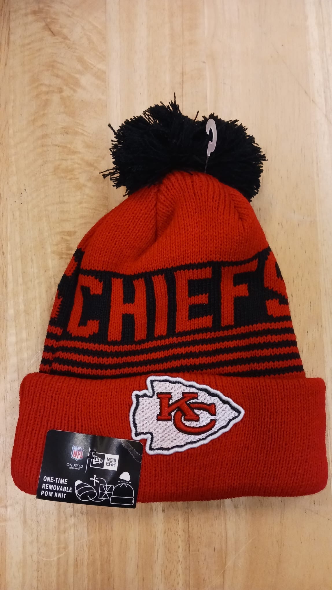 Kansas City Chiefs NFL New Era winter knit Hat with Pom Pom