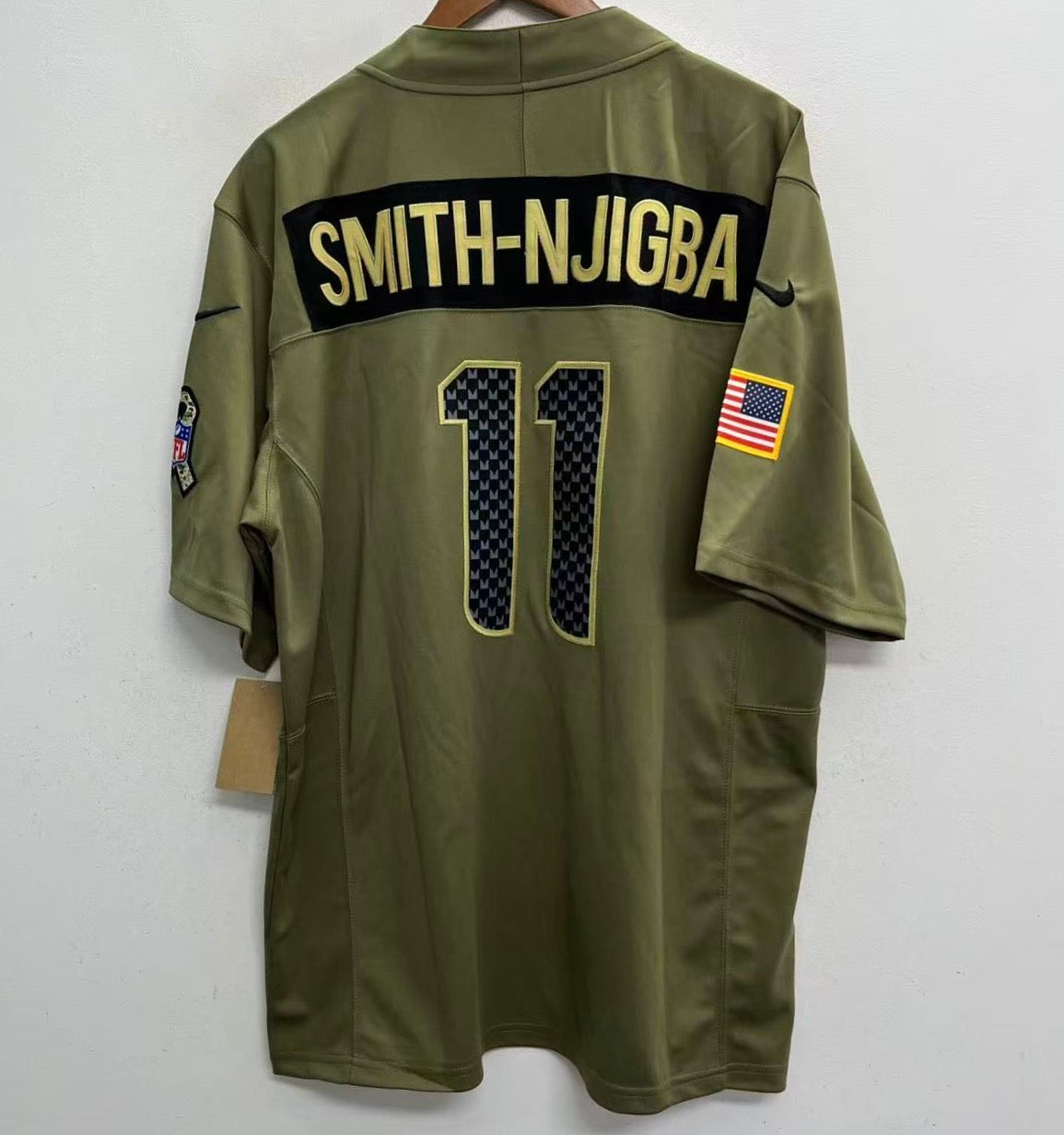 Jaxon Smith - Njigba Seattle Seahawks Official NFL Nike Salute to Service Jersey