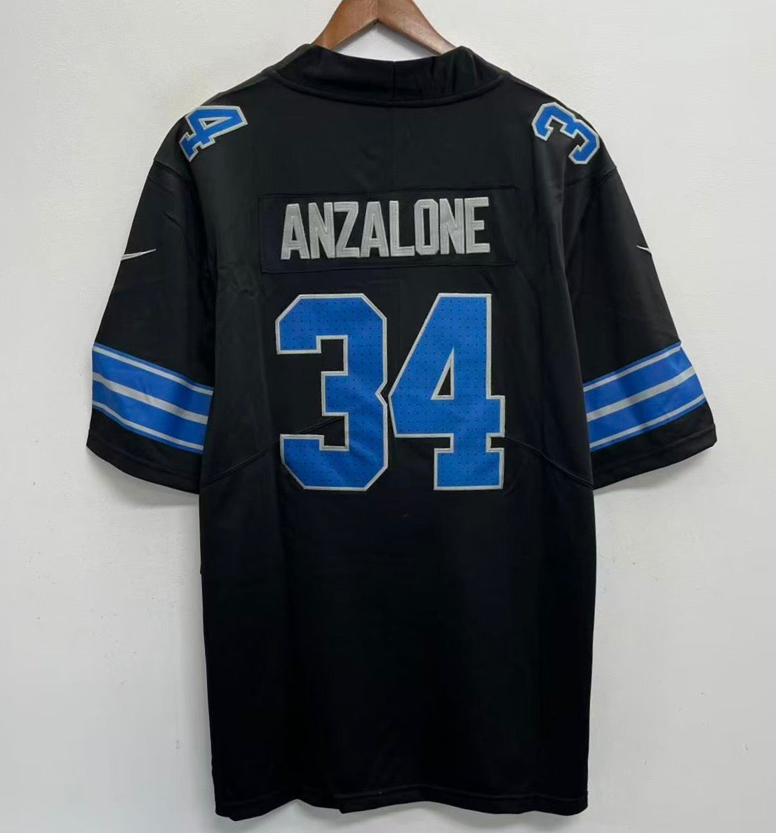 Alex Anzalone Detroit Lions Jersey black 2025
