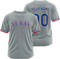 Any Name and Number Texas Rangers customized YOUTH KIDS Official MLB Nike jersey gray