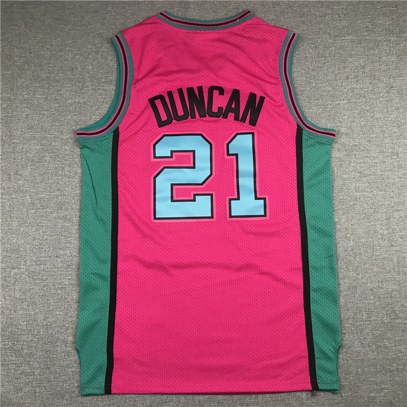 Tim Duncan San Antonio Spurs Jersey pink Mitchell & Ness