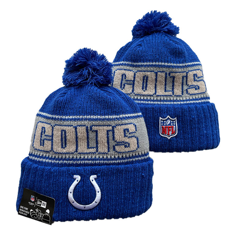 Indianapolis Colts NFL New Era winter knit Hat with Pom Pom