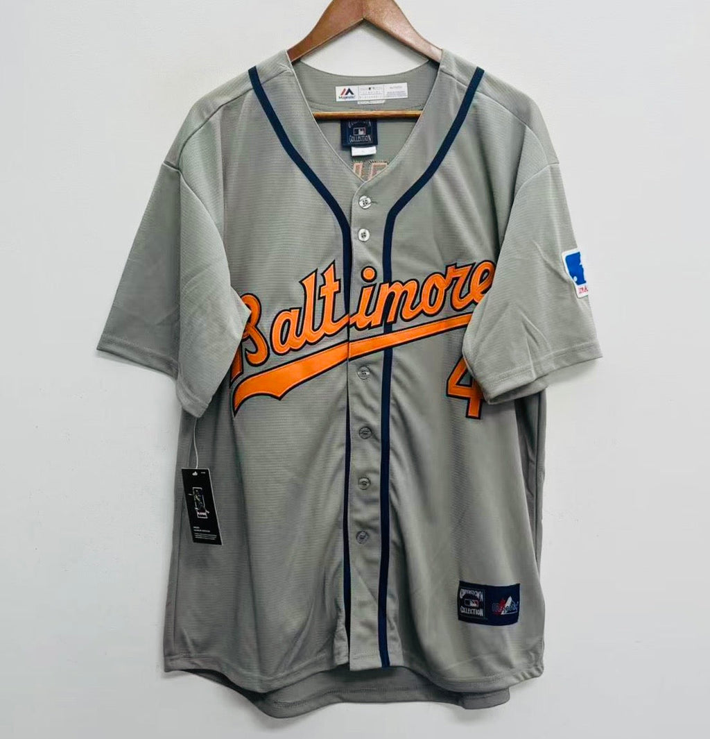 Earl Weaver 1969 Baltimore Orioles Official MLB Majestic Jersey Gray