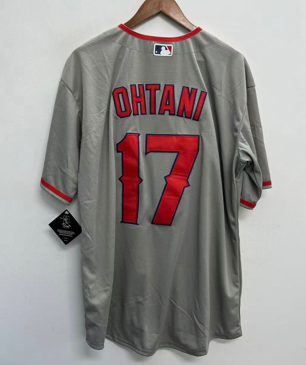 Shohei Ohtani Anaheim Angels Official MLB Majestic Jersey Gray