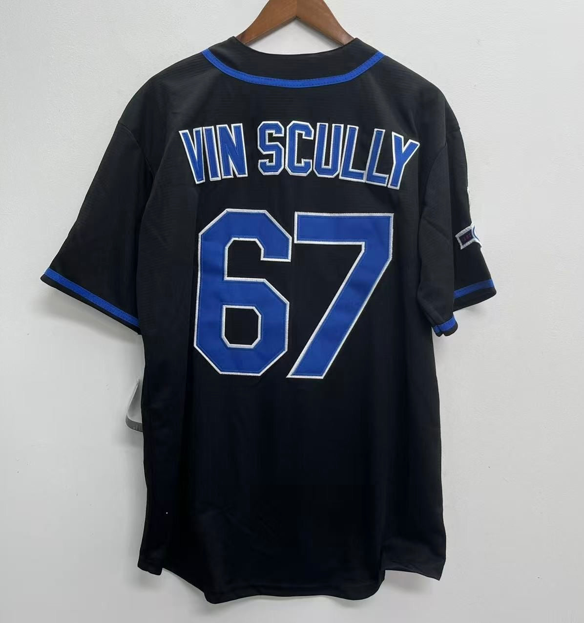 Vin Scully Los Angeles Dodgers Jersey Mitchell & Ness black