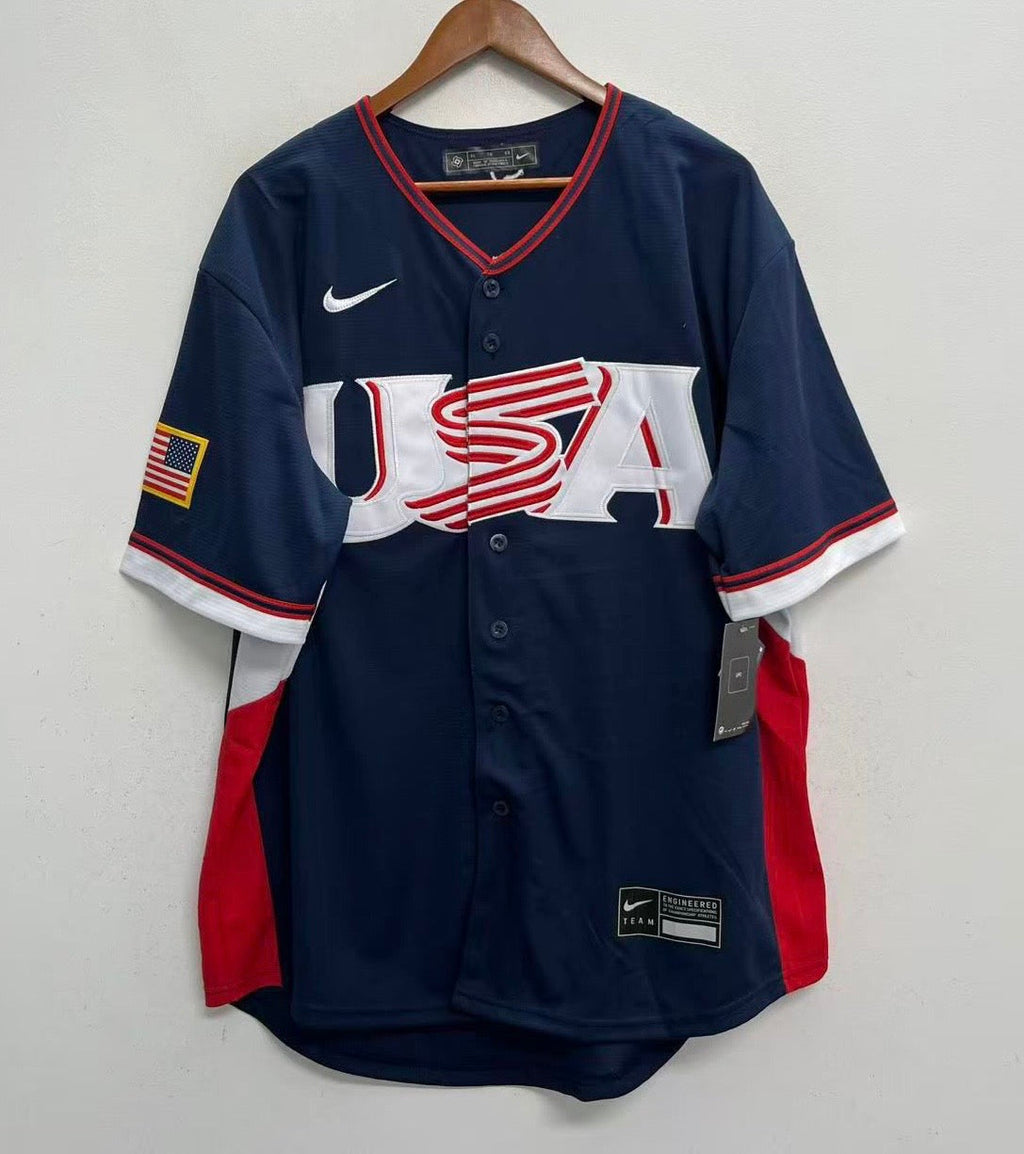 Tarik Skubal USA baseball YOUTH KIDS Official Nike Jersey blue