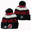 New Jersey Devils NHL New Era winter Hat with Pom Pom