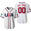 Any Name and Number customized YOUTH KIDS Team USA baseball Official Nike jersey white