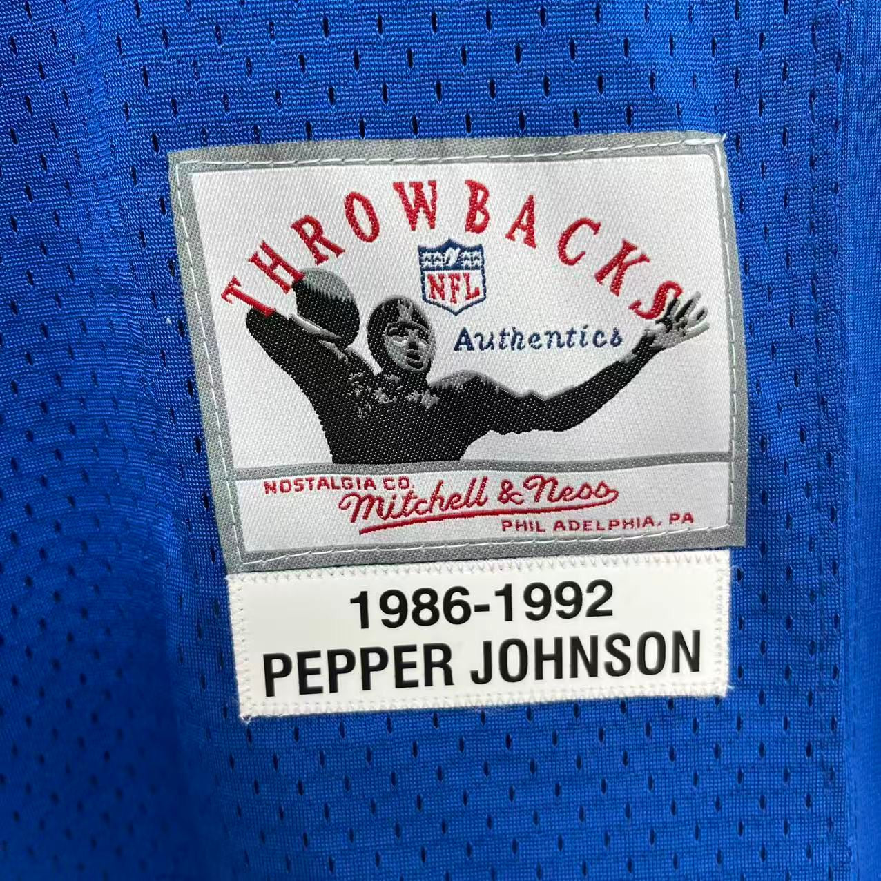 Pepper Johnson 1991 Mitchell & Ness New York Giants Super Bowl Jersey