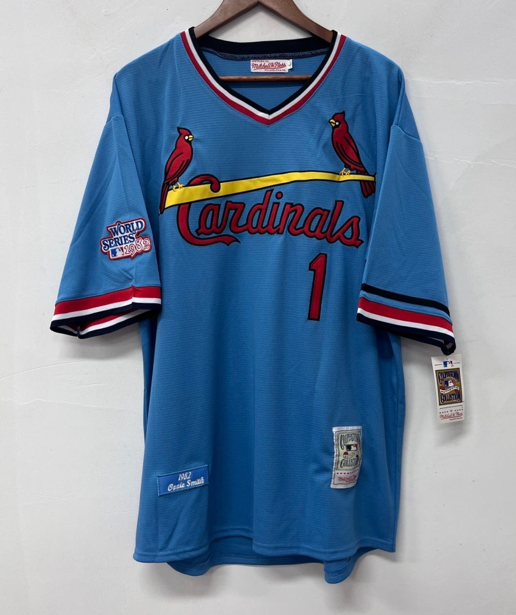 Ozzie Smith St. Louis Cardinals 1982 World Series Mitchell & Ness Jersey