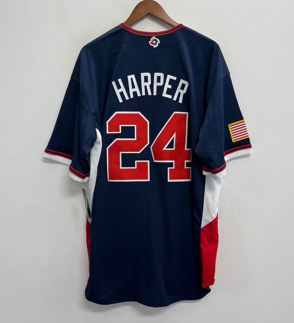 Bryce Harper YOUTH KIDS 2026 Team USA Baseball Official Nike Jersey blue