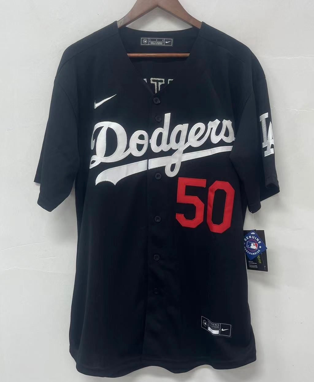 Mookie Betts Los Angeles Dodgers Official MLB Nike Jersey Black