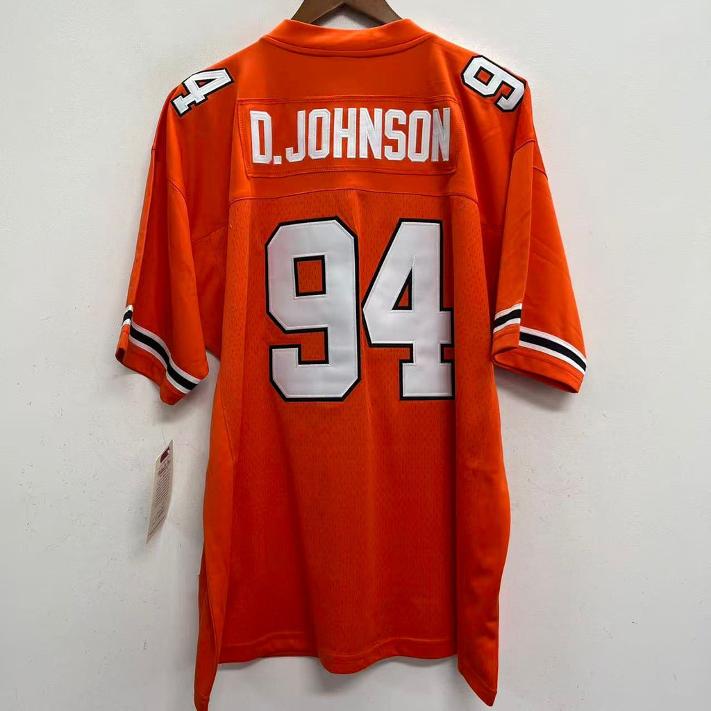 Dwayne Johnson The Rock Miami Hurricanes Official NCAA Mitchell & Ness Jersey