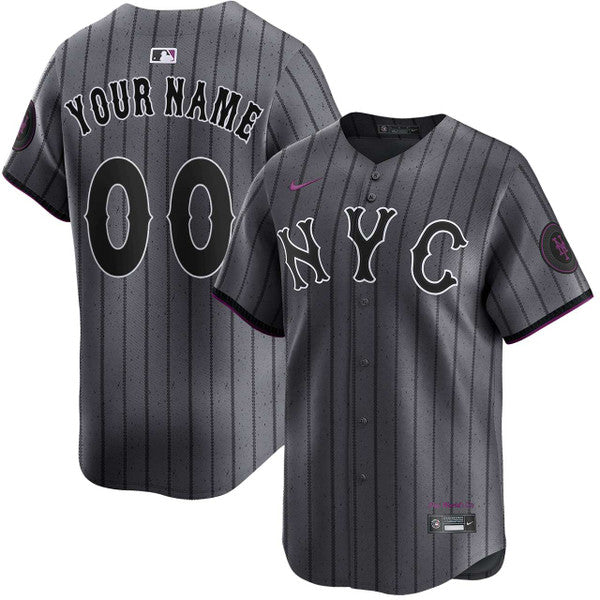 Any Name and Number customized YOUTH KIDS New York Mets Official MLB Nike City Connect Limited jersey