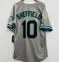 Gary Sheffield Florida Marlins 1997 Official MLB Jersey Majestic gray
