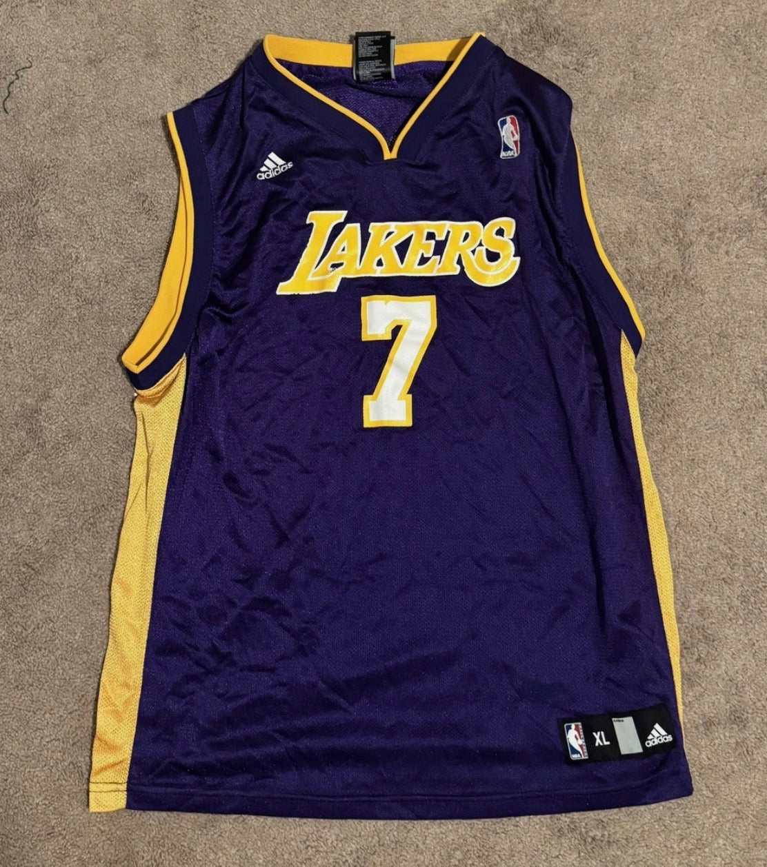 Lamar Odom Los Angeles Lakers Official NBA Adidas Jersey